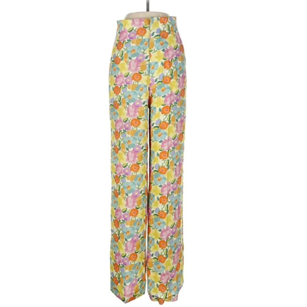 High Waisted Floral Pants